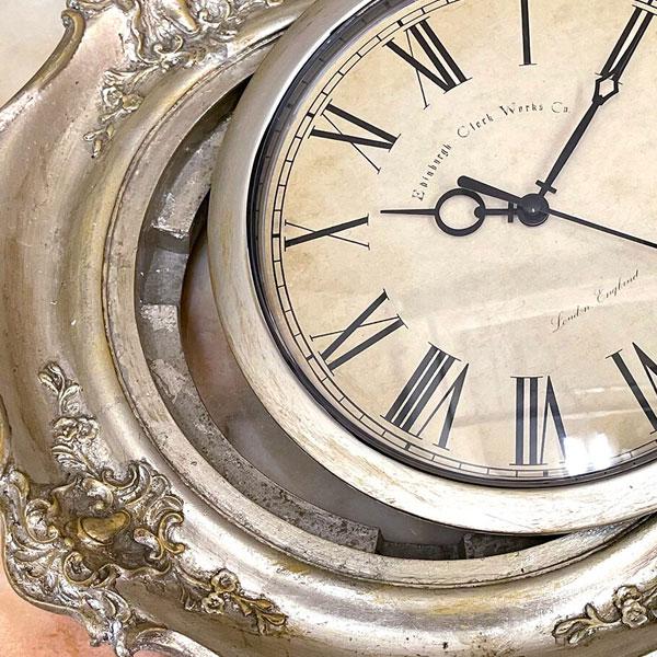 壁掛け時計 送料無料 壁掛け ヨーロピアン調 デザインウォールクロック スプレンディッドデコ ゴージャス ギフト プレゼント 新築祝い シルバー |  | 02