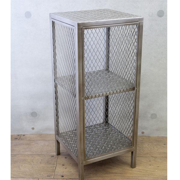 サイドテーブル インダストリアル メッシュ 高さ 60cm インテリア 棚 ラック 網 メッシュラック 無機質 シルバー おしゃれ 一人暮らし 新生活 メタル |  | 04