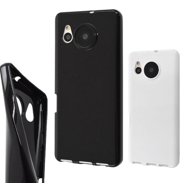 AQUOS sense7 ケース スマホケース SH-53C/SHG10/SH-M24 カラー ソフトケース シンプル カバー 耐衝撃 ジャケット アクオス ブラック | 