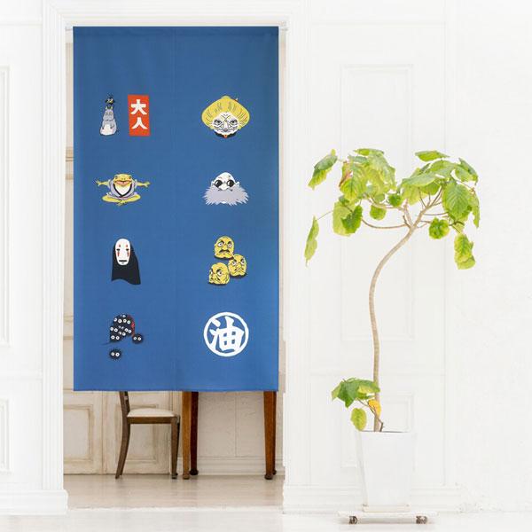 のれん ジブリ 千と千尋の神隠し おしゃれ 暖簾 間仕切り 千と千尋 カーテン 勝手口 省エネ 八百万の神々/油屋/湯屋/湯婆婆/釜爺/かまじい/カオナシ | スタジオジブリ | 04