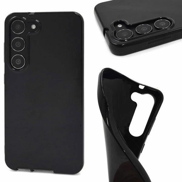 Galaxy S23 ソフトケース SC-51D/SCG19 耐衝撃 カバー スマホケース ケース スマートフォン au SC-51D/SCG19 落下防止 スマホカバー s23 ソフト ブラック | 