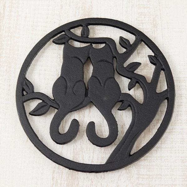 ネコ好きのための鍋敷き トリベット 鍋敷き アイアン ネコ ねこ 猫 ポットスタンド クラシック  鋳物 キッチン用品 食器 テーブルウェア コベントアイアン |  | 01