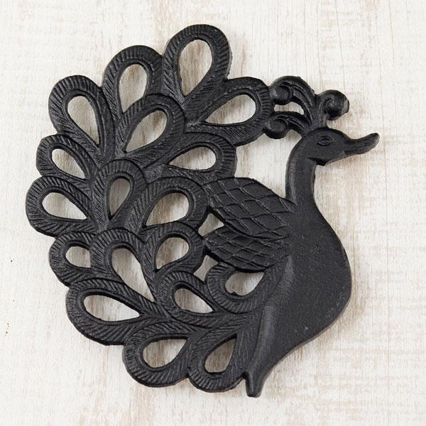 トリベット 鍋敷き アイアン ピーコック ポットスタンド クラシック プランターベース 鋳物 キッチン用品 食器 テーブルウェア コベントアイアン | 