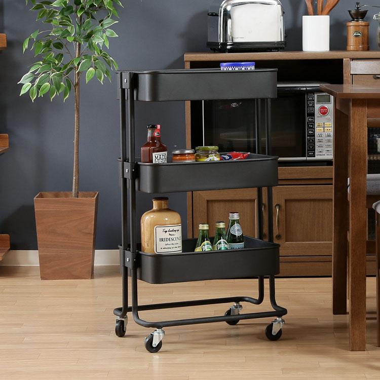 キッチンワゴン キッチンラック 収納 キャスター付き スリム キッチン収納 台所収納 スリム 新生活応援 送料無料 |  | 01