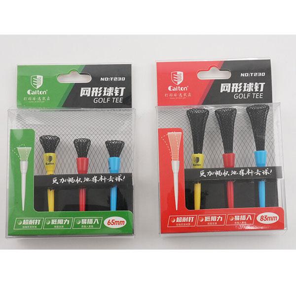 低抵抗メッシュ ゴルフティー 3本セット 83mm/65mm ゴルファー パット 練習ティー ライン ゴルフ用品 フィラメント構造ティー |  | 08