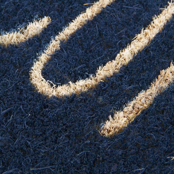 玄関マット 屋外 屋内 ラグマット おしゃれ 泥落とし ミニコイヤーマット ミニ コイヤーマット ウェルカムネイビー 35×25cm 玄関マット |  | 02