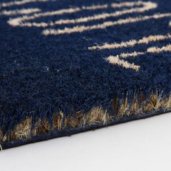 玄関マット 屋外 屋内 ラグマット おしゃれ 泥落とし ミニコイヤーマット ミニ コイヤーマット ウェルカムネイビー 35×25cm 玄関マット |  | 03