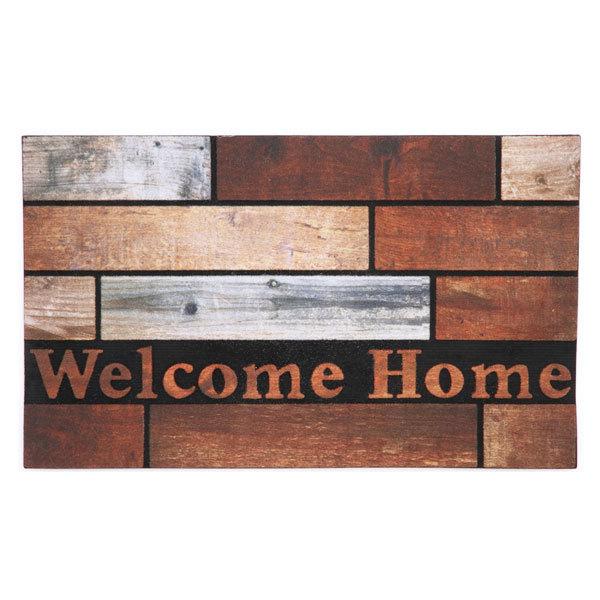 玄関マット 屋外 業務用 吸水 泥落とし 屋内 おしゃれ 洗える おしゃれ ドアマット 滑り止め ヴィンテージテイスト 木材風 かわいい welcome 新生活 送料無料 |  | 02