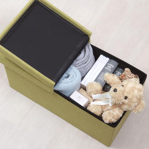 ベンチ 収納スツール 60cm ウール調 ボックスベンチ スツール オットマン 足置き台 ボックス スツール 収納 隙間収納 折りたたみ 収納ベンチ |  | 03