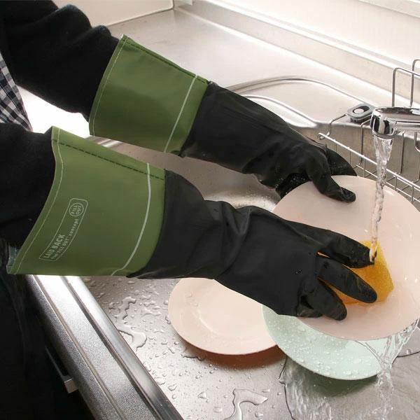 ゴム手袋 ロング ラテックスグローブ かわいい 天然ゴム おしゃれ 作業用 ロンググローブ 食器洗い キッチン掃除 トイレ掃除 浴室掃除 ガーデニング 園芸 |  | 01