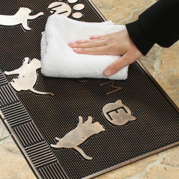 玄関マット ラバーマット 猫 ネコ ねこ 屋外 おしゃれ エントランスマット 60×33cm welcome ウェルカム ゴム 北欧 ドアマット 玄関 |  | 02