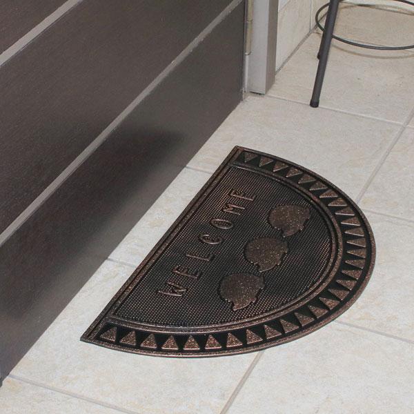 玄関マット ラバーマット 屋外 おしゃれ エントランスマット ゴム 北欧 半円 セミサークル ハリネズミ ドアマット 玄関 |  | 03