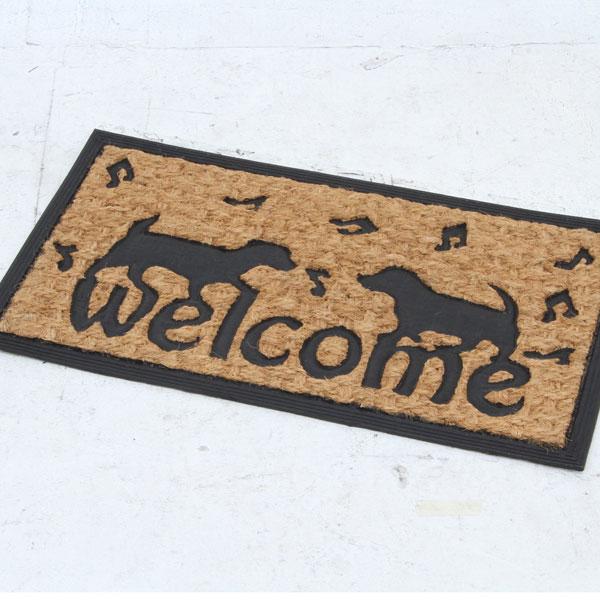 玄関マット コイヤーマット 屋外 室内 屋内 洗える 薄型 滑り止め 店舗 おしゃれ ウェルカム ドアマット おしゃれ コイヤーマット ホーム ドッグ 犬 いぬ |  | 01