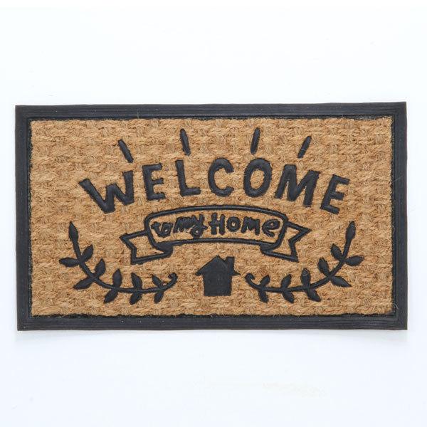 玄関マット 泥落とし 屋外 洗える WELCOME ウェルカムマット ドアマット 室外 家庭用 おしゃれ | 