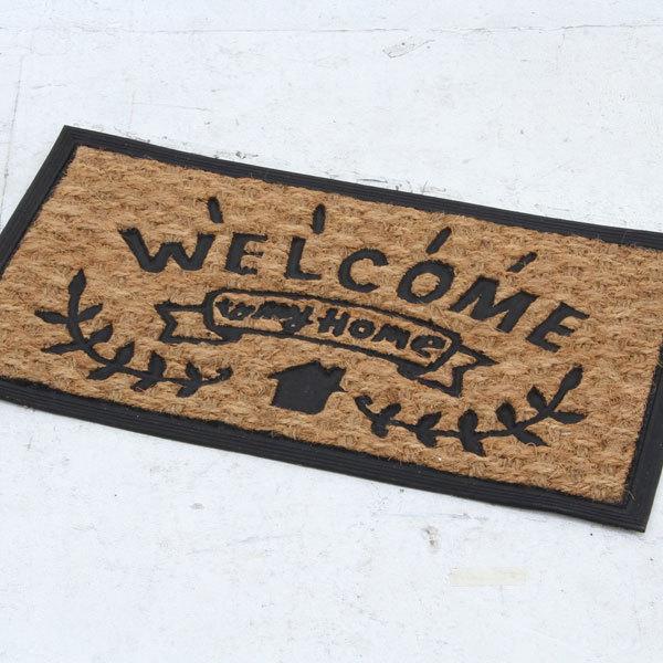 玄関マット WELCOME コイヤーマット 屋外 室内 屋内 洗える 薄型 滑り止め 店舗 おしゃれ ウェルカム ドアマット ラバー コイヤーマット ホーム |  | 01