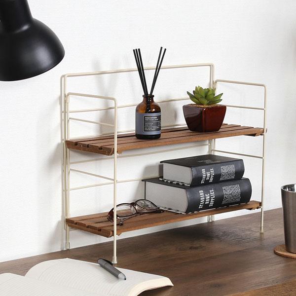 棚 ラック 2段 北欧 卓上 ディスプレイ キッチン収納 収納ラック 収納棚 おしゃれ オープンラック リビング 折り畳み 折りたたみインテリアラック 送料無料 |  | 02