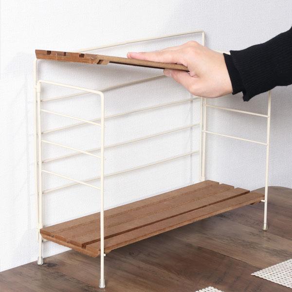 棚 ラック 2段 北欧 卓上 ディスプレイ キッチン収納 収納ラック 収納棚 おしゃれ オープンラック リビング 折り畳み 折りたたみインテリアラック 送料無料 |  | 03