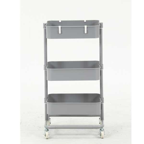 キッチンワゴン バスケット 収納ワゴン 高さが調整できる キッチンラック トローリーワゴン キッチン収納 キャスター付き 収納 ワゴン |  | 03