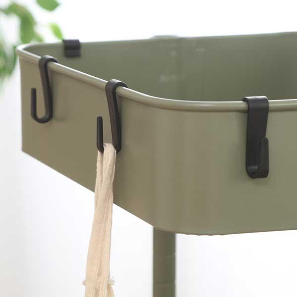 キッチンワゴン バスケット 収納ワゴン 高さが調整できる キッチンラック トローリーワゴン キッチン収納 キャスター付き 収納 ワゴン |  | 01