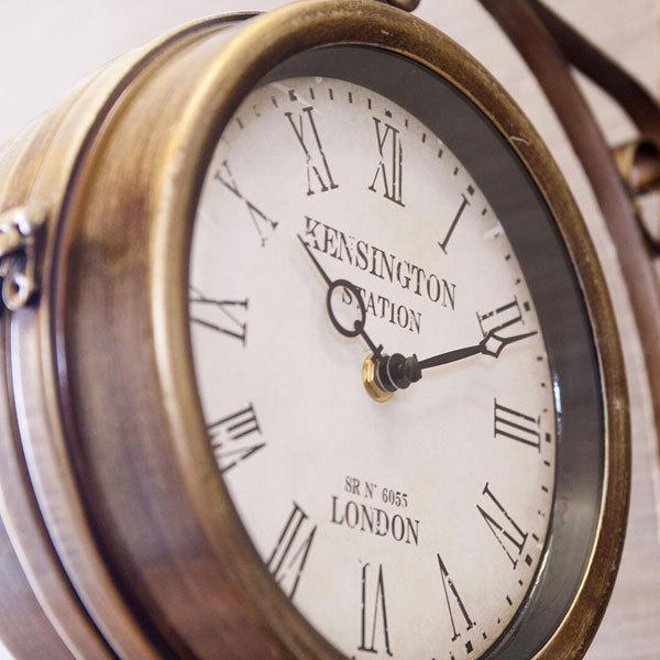 壁掛け時計 おしゃれ ブロンズ 両面時計 北欧 アンティーク風 StationClock ヨーロッパ風 かわいい 壁掛両面時計 アナログ ステーションクロック 店舗 駅の時計 |  | 01