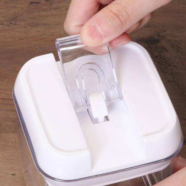 キャニスター スタッキング ロック キャニスター キュピタ 400ml 密閉 保存容器 ホワイト 透明 フードストッカー おしゃれ 簡単 キッチン収納 収納容器 乾燥 |  | 03