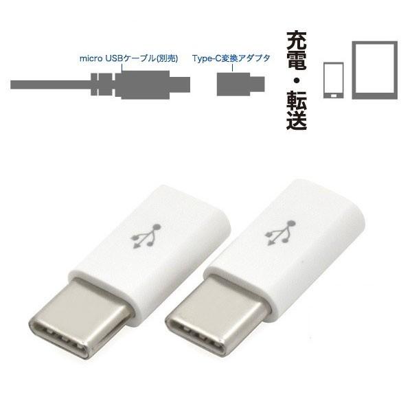 Micro USB to Type C 変換アダプター USBケーブル Type-C タイプC 充電ケーブル  変換 コネクター 2個セット |  | 02