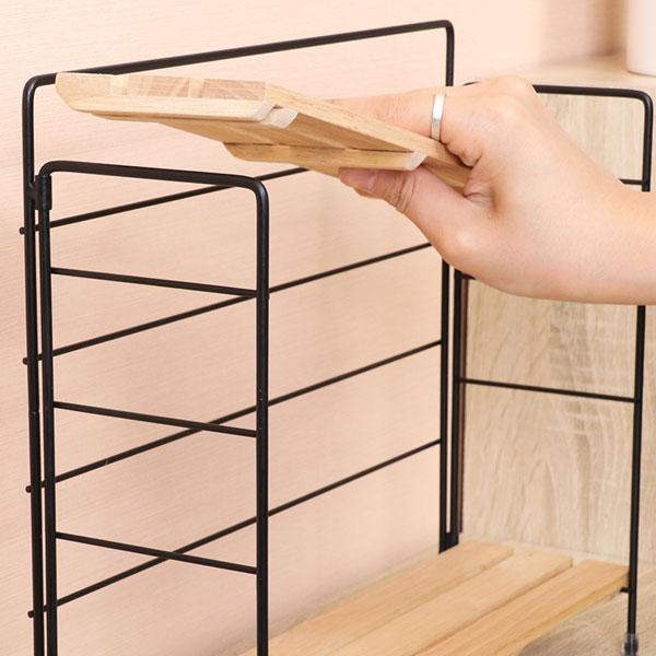 棚 ラック 2段 ワイド 北欧 卓上 ディスプレイ キッチン収納 収納ラック 収納棚 おしゃれ スリム オープンラック リビング 折り畳み ウッド ミニシェルフ |  | 02