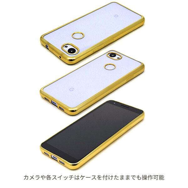Google Pixel 3a ケース グーグル pixel3a ソフトカバー グーグル スマホ ピクセル3a GOOGLE メタリックバンパー ソフトクリアケース カバー スマホケース |  | 04