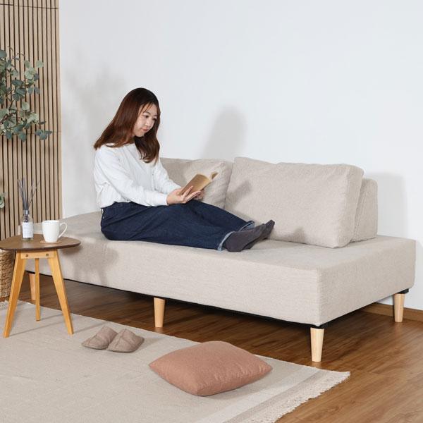 ソファ ソファー チェア ソファベッドインテリア 家具 幅195cm 2人掛け 1人掛け 北欧 アイランド型 布 ファブリック ベッド クッション付 コンパクト 新生活 |  | 02