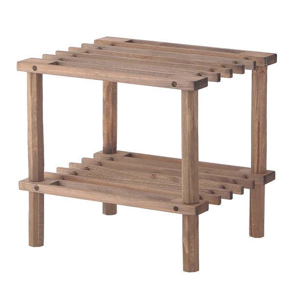 ラック 棚 木製 送料無料 収納 オープンラック シェルフ おしゃれ オープンシェルフ 多目的ラック フォールディングラック 花台 フラワースタンド 2段タイプ |  | 01