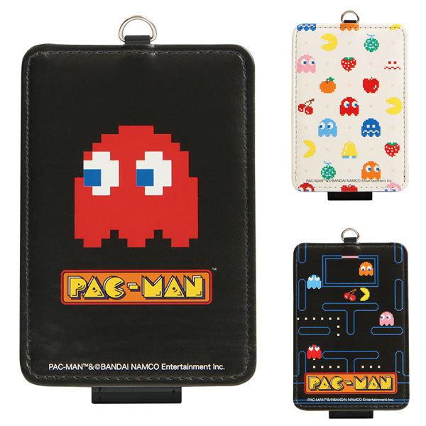 パスケース パックマン IDカードホルダー IDカードケース ストラップ付 薄い パスケース レディース ICカード 定期入れ 子供 20代 30代 かわいい | 