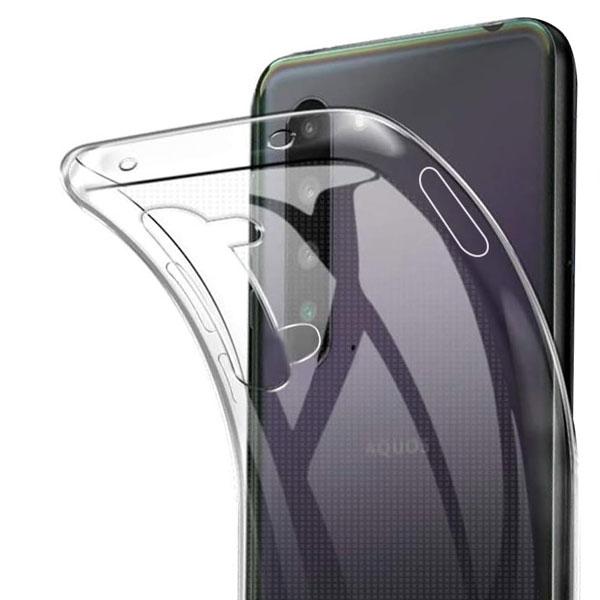 AQUOS R5G SH-51A au SHG01 ケース マイクロドット ソフトケース クリア ケース 透明 無地 シンプル スマホ ケース 耐衝撃 ソフトカバー スリム バンパー 薄型 | 