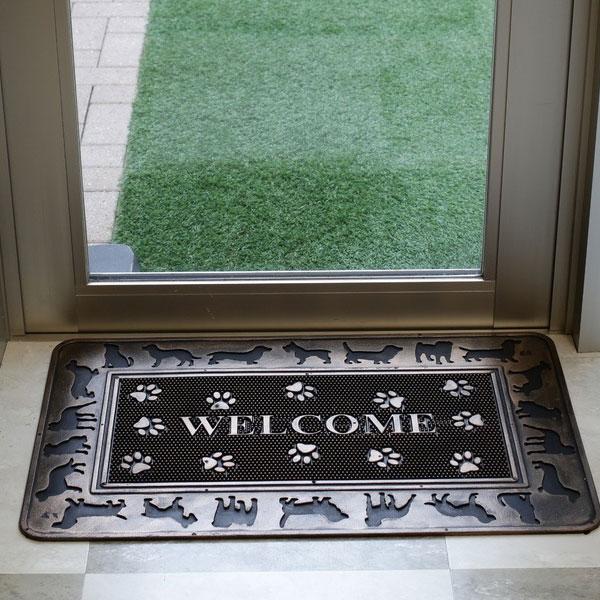 玄関マット WELCOME ドッグ 犬 足マット 屋外 室内 屋内 滑り止め 店舗 おしゃれ ウェルカム ドアマット ラバー マット ホーム |  | 02