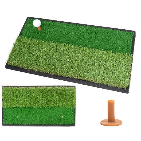 ゴルフ練習マット ショット用 スタンスマット 人工芝マット 打席 ゴルフ練習マット スイングマット フェアウェイ ラフ ゴムティー 送料無料 | 