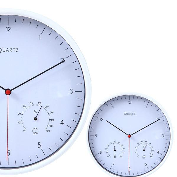 壁掛け時計 送料無料 壁掛け 温湿度計付 時計 掛時計 かけ時計 おしゃれ かわいい 北欧 ウォールクロック ギフト プレゼント 新築祝い | 