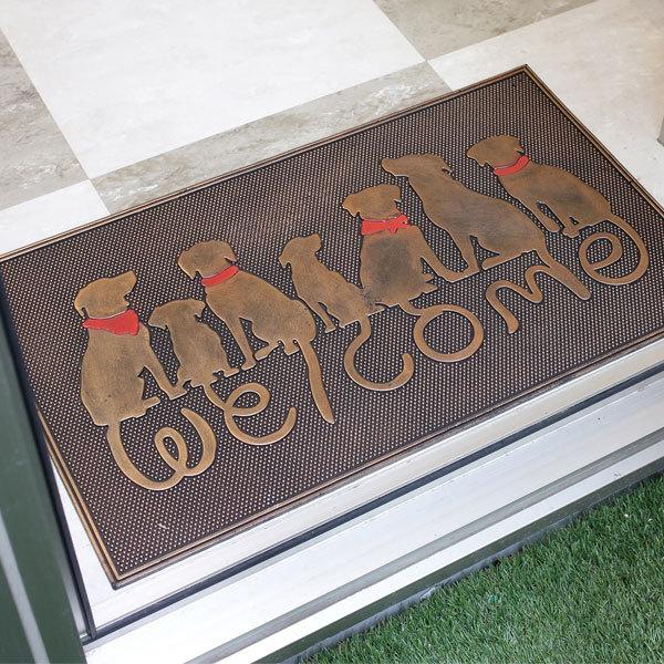 玄関マット WELCOME ドック 犬 コイヤーマット ゴムマット 屋外 室内 屋内 滑り止め 店舗 おしゃれ ウェルカムドック ドアマット ラバー ホーム |  | 02