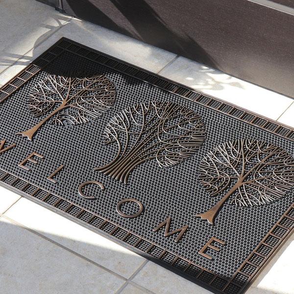 玄関マット 屋外 おしゃれ エントランスマット ウェルカムマット ドアマット ベランダ 北欧 ラバーマット ウェルカム | 