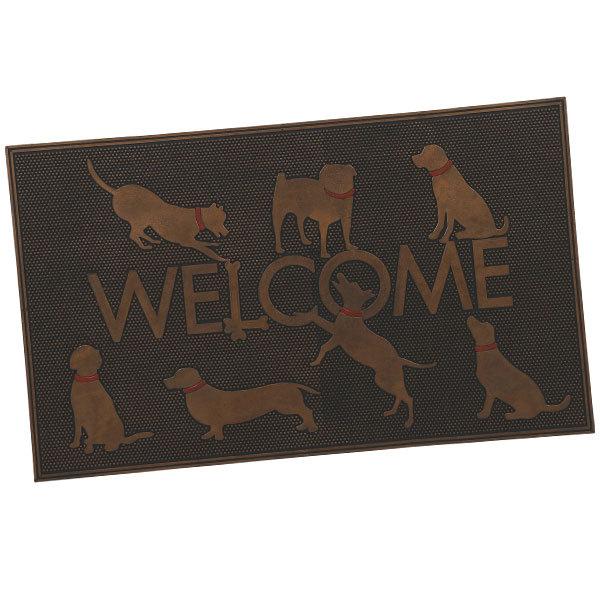 コイヤーマット 玄関マット 屋外 おしゃれ ドアマット ベランダ 北欧 ラバーマット ウェルカム ラバーマット ドッグアソート 犬 | 