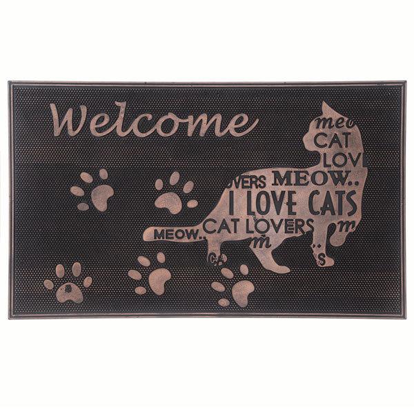 玄関マット WELCOME キャット 猫 ネコ コイヤーマット 屋外 室内 屋内 滑り止め 店舗 おしゃれ ウェルカム ドアマット ラバー コイヤーマット ホーム |  | 01