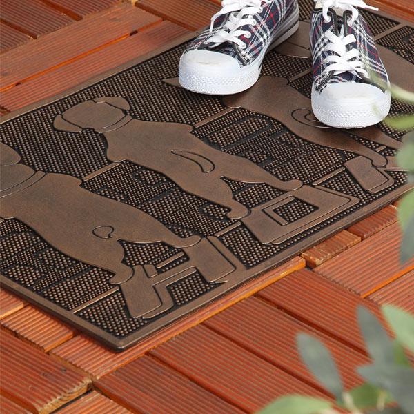 玄関マット マット ラバーマット 屋外 室内 屋内 滑り止め 店舗 おしゃれ ウェルカム ドアマット ラバー ドッグヒップ WELCOME |  | 01