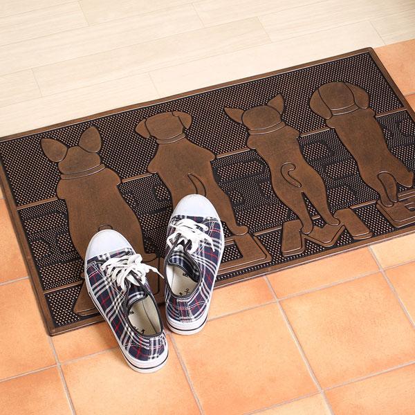 玄関マット マット ラバーマット 屋外 室内 屋内 滑り止め 店舗 おしゃれ ウェルカム ドアマット ラバー ドッグヒップ WELCOME |  | 03