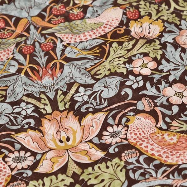 西川 ベッドスプレッド ウイリアムモリス いちご泥棒 綿100％ 西川 モリスギャラリー ウィリアムモリス ウォッシャブル 185×275cm | 西川 | 02