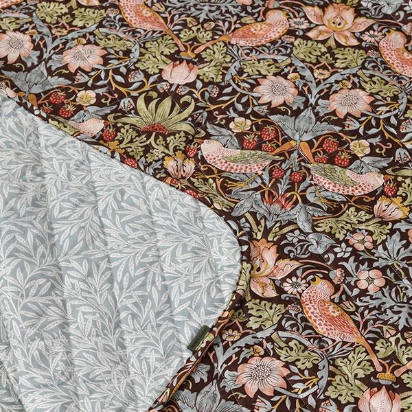 西川 ベッドスプレッド ウイリアムモリス いちご泥棒 綿100％ 西川 モリスギャラリー ウィリアムモリス ウォッシャブル 185×275cm | 西川 | 03