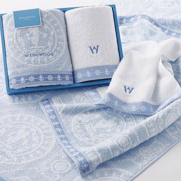 西川 ウェッジウッド バスタオル フェイスタオルセット タオルギフト 贈り物 プレゼント TT84500606 寝具 プレゼント 出産内祝い | WEDGWOOD | 01