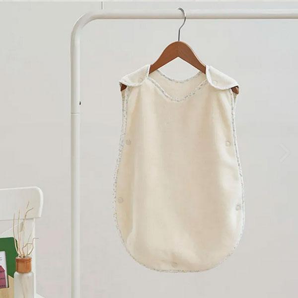 西川 スリーパー 綿毛布 ベスト 袖なし ベビーホーム 綿毛布素材 赤ちゃん ベビー キッズ 綿毛布スリーパー ベビーホーム 日本製 洗濯機OK プリントヘム | 西川 | 05