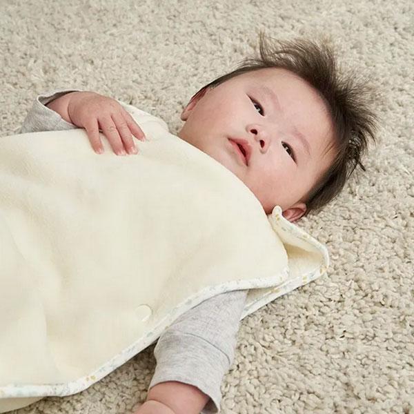 西川 スリーパー 綿毛布 ベスト 袖なし ベビーホーム 綿毛布素材 赤ちゃん ベビー キッズ 綿毛布スリーパー ベビーホーム 日本製 洗濯機OK プリントヘム | 西川 | 06
