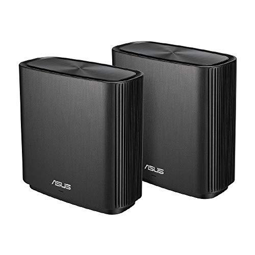 ASUS WiFi 無線 ルーター 867+1734+400Mbpsトライバンドメッシュ ZenWiFi AC (CT8)(黒) 2 パック