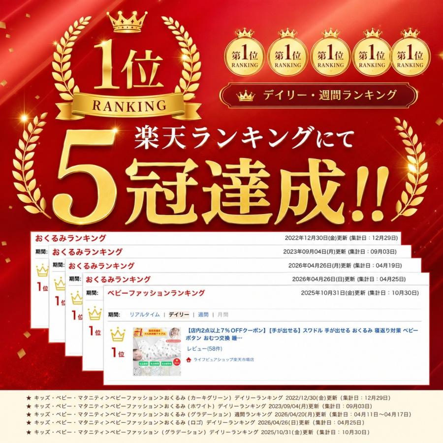 スワドル ベビー 手が出せる おくるみ 寝返り対策 ボタン おむつ交換 睡眠 ベビー 安眠 赤ちゃん 綿100％ モロー反射 |  | 01