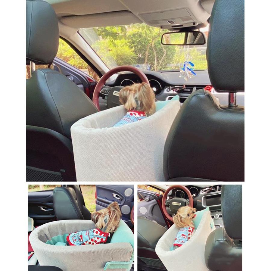 ペットドライブボックス ベッド ドライブ 用品 犬 小型ペット用 車用シート 飛出し防止 ソファー ペットマット 洗える アームレストボックスに固定可能 車載用 Jxe075 Select Ebisu Mart 通販 Yahoo ショッピング