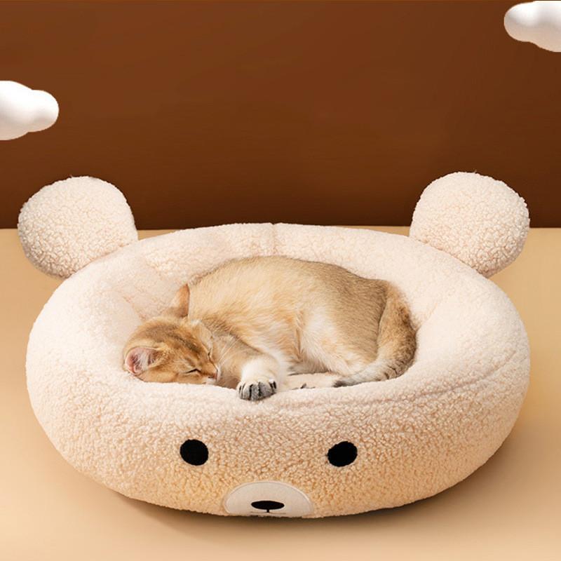 ペットソファー 猫 犬 ベッド ペットベッド 犬用ベッド 猫用ベッド クッション 丸型 ふわふわ 可愛い 小型犬用 キャット用 洗える 可愛いドーナツ型 jxe453SELECT
